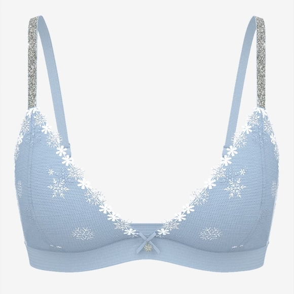 ❄️💙 VICTORIA'S SECRET PINK Wink PUSH-UP Triangle BRALETTE WONDERLAND 💙❄️ - Picture 3 of 11
